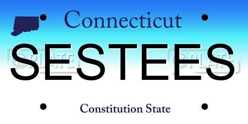SESTEES Connecticut License Plate