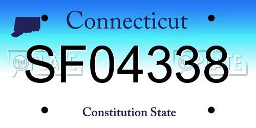 SF04338 Connecticut License Plate