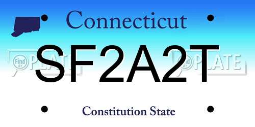 SF2A2T Connecticut License Plate