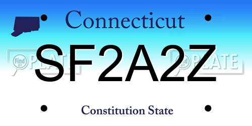 SF2A2Z Connecticut License Plate