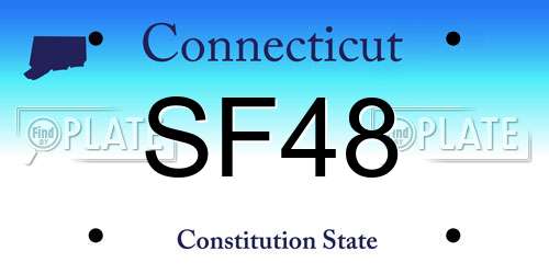 SF48 Connecticut License Plate