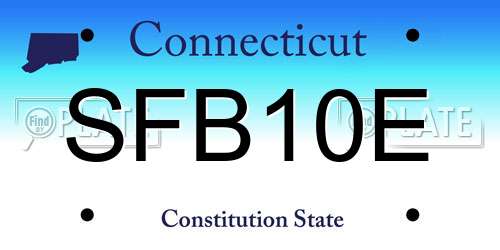 SFB10E Connecticut License Plate