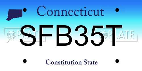 SFB35T Connecticut License Plate