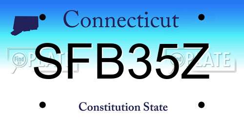 SFB35Z Connecticut License Plate