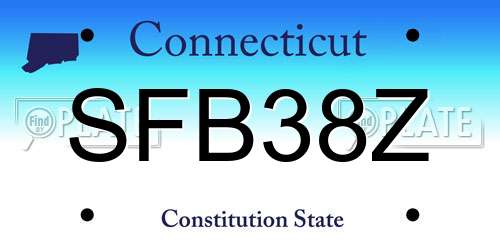 SFB38Z Connecticut License Plate