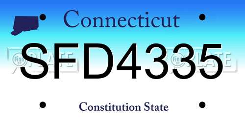 SFD4335 Connecticut License Plate