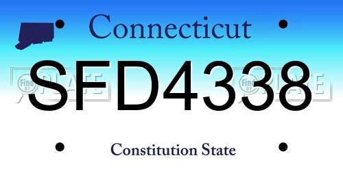 SFD4338 Connecticut License Plate