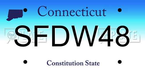 SFDW48 Connecticut License Plate