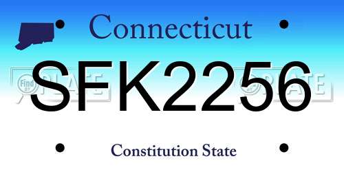 SFK2256 Connecticut License Plate
