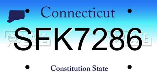 SFK7286 Connecticut License Plate