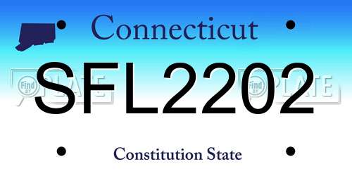 SFL2202 Connecticut License Plate