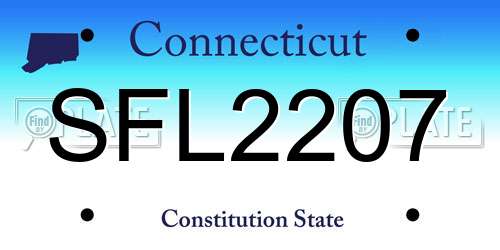SFL2207 Connecticut License Plate