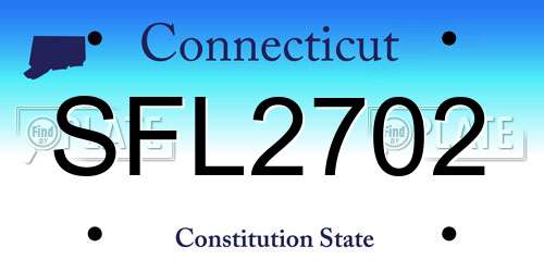 SFL2702 Connecticut License Plate