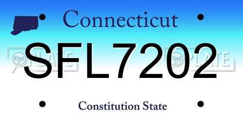 SFL7202 Connecticut License Plate