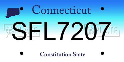 SFL7207 Connecticut License Plate