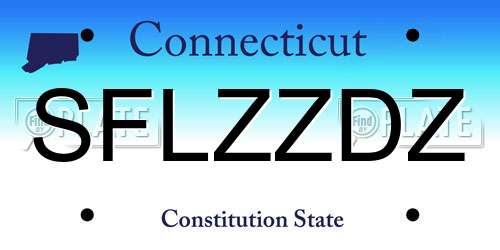 SFLZZDZ Connecticut License Plate