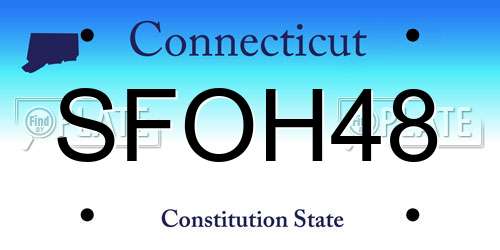 SFOH48 Connecticut License Plate