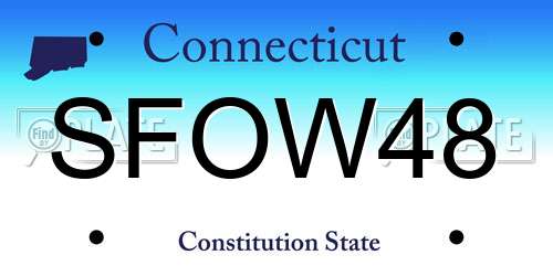 SFOW48 Connecticut License Plate