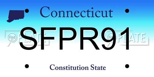 SFPR91 Connecticut License Plate