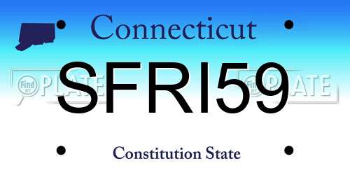SFRI59 Connecticut License Plate