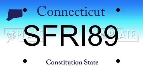 SFRI89 Connecticut License Plate