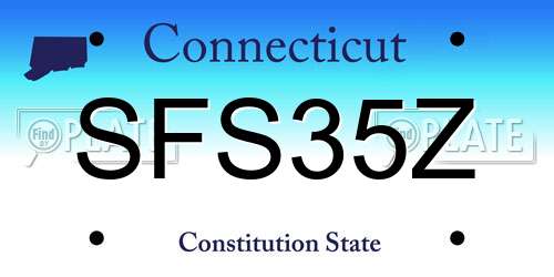 SFS35Z Connecticut License Plate