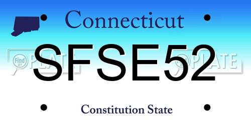 SFSE52 Connecticut License Plate