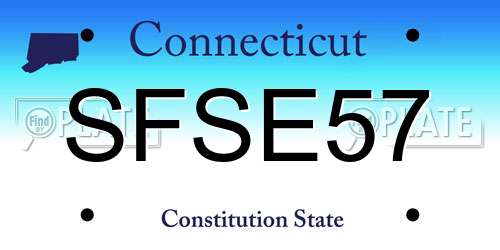 SFSE57 Connecticut License Plate