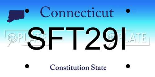 SFT29I Connecticut License Plate