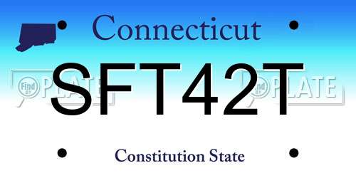SFT42T Connecticut License Plate