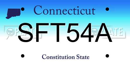 SFT54A Connecticut License Plate