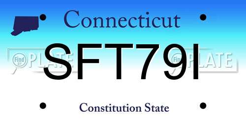 SFT79I Connecticut License Plate