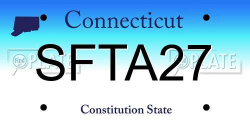 SFTA27 Connecticut License Plate