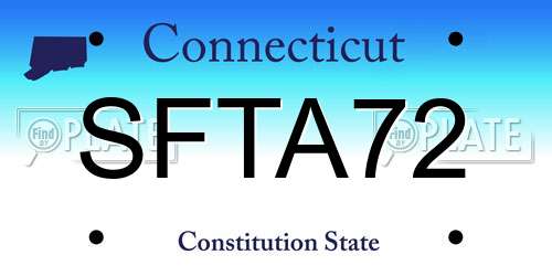 SFTA72 Connecticut License Plate