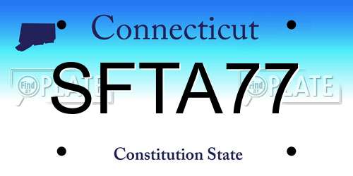 SFTA77 Connecticut License Plate