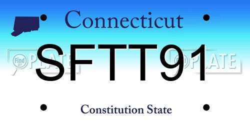 SFTT91 Connecticut License Plate