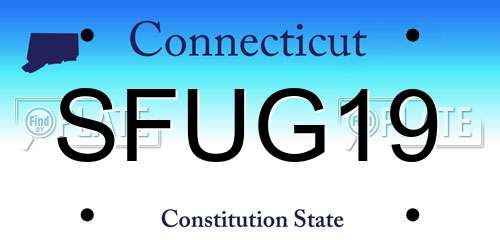 SFUG19 Connecticut License Plate