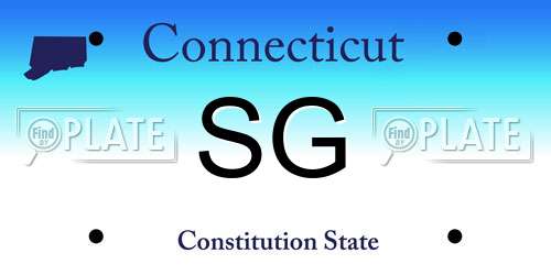 SG Connecticut License Plate