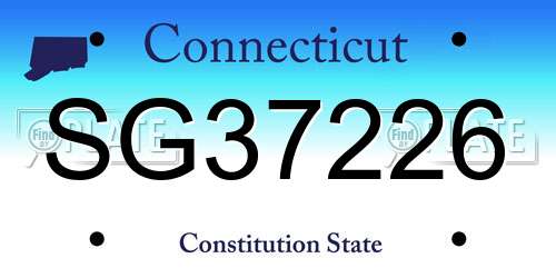 SG37226 Connecticut License Plate