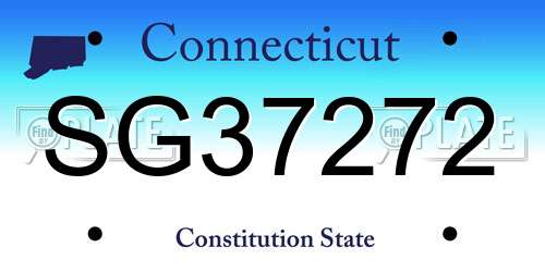 SG37272 Connecticut License Plate