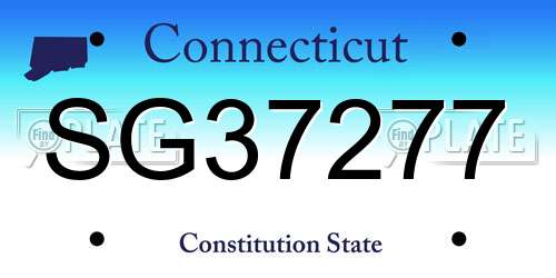 SG37277 Connecticut License Plate