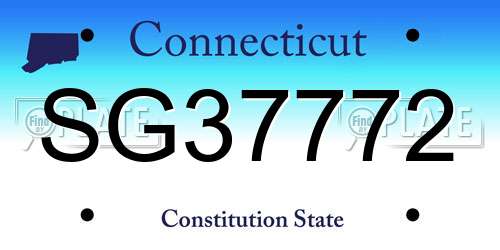 SG37772 Connecticut License Plate