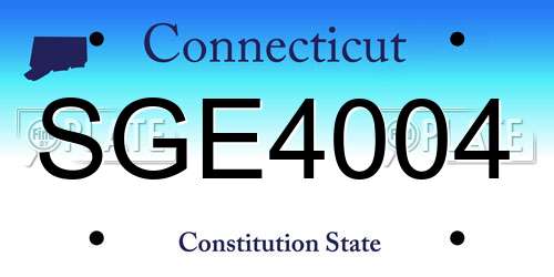 SGE4004 Connecticut License Plate
