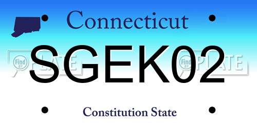 SGEK02 Connecticut License Plate