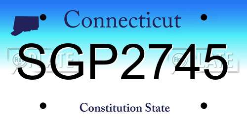 SGP2745 Connecticut License Plate