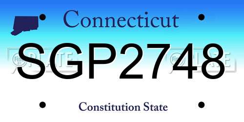 SGP2748 Connecticut License Plate