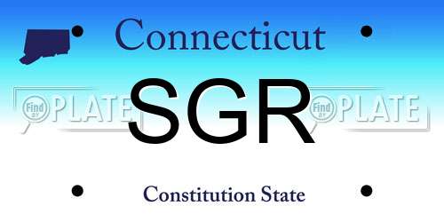 SGR Connecticut License Plate