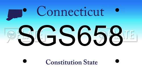 SGS658 Connecticut License Plate
