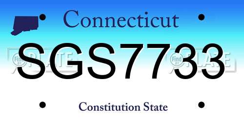 SGS7733 Connecticut License Plate