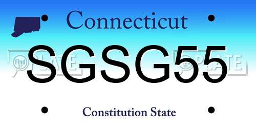 SGSG55 Connecticut License Plate